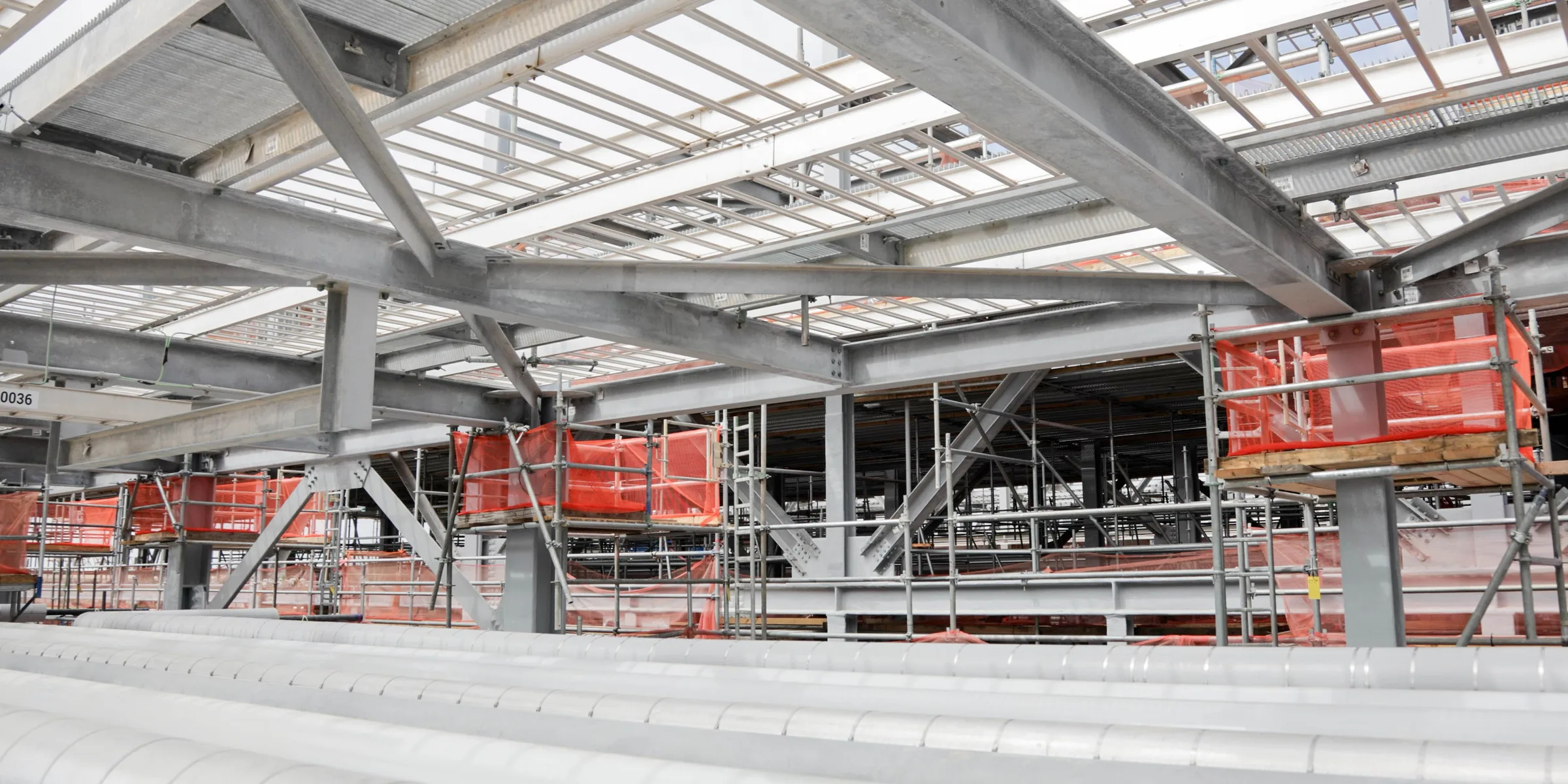 Module fabrication performed at ground level in the Ingleside yard